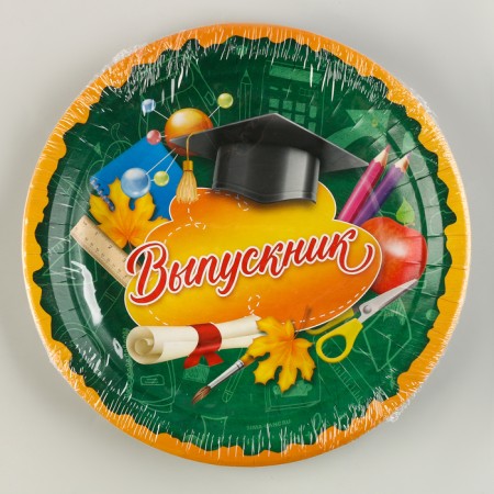A disposable paper plate "graduate", 18 cm-4