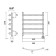 Domoterm electric heated towel rail "Calipso" P5, 500x500 mm, right, gold