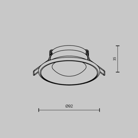 Technical DL096-gu10-W Spark, 92x92x35 mm, GU10, 1x10W, white color, white color-6