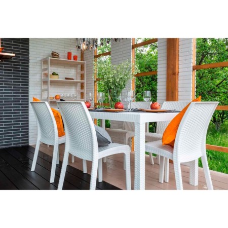 Chair (artificial rattan) Virginiya Nebraska, white color-3