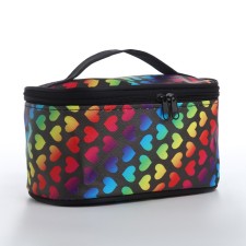 Cosmetic bag with lightning, black color