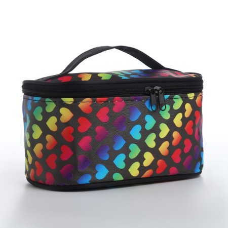 Cosmetic bag with lightning, black color