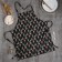 Apron Ethel Succulents 60x70cm, 100% cotton, sarzha 190 g/m2