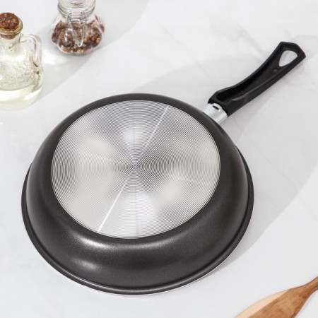 Pan “Classic Atlas”, D = 24 cm, plastic handle, glass cover, anti -stick coating, black color-11