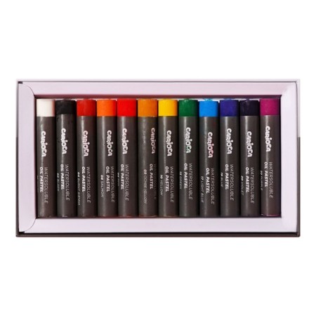 Oil pastel 12 colors, carioca plus, bright opaque colors, watercolor effect, cardboard packaging-4