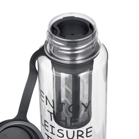 Water bottle, 800 ml, 22 x 10.5 cm, with sieve, black-2