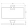 The holder of the towel is rectangular, chrome, fbs