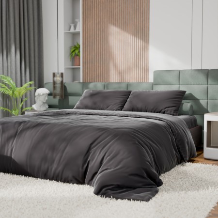 Bedding Ethel 1.5P Tencel 155*210cm, 160*245cm, 50*70cm-2pcs, black color black