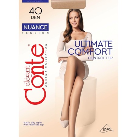 Female tights Conte Elegant Nuance, 40 Den, size 3, color Bronz-3