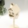 Climber Metal 1 Candle "House" White 23x9x9 cm