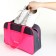 Female sports bag, textura, small size, gray/pink color