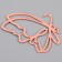 Set for decorating "butterflies", set of 5 pcs, color pink gold