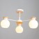 Paula chandelier 3x60W E27 white, tree 58x58x30cm