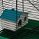 The cage for rodents "Pigzon" No. 5, with 3 floors, equipped, 41 x 30 x 58 cm, green mix
