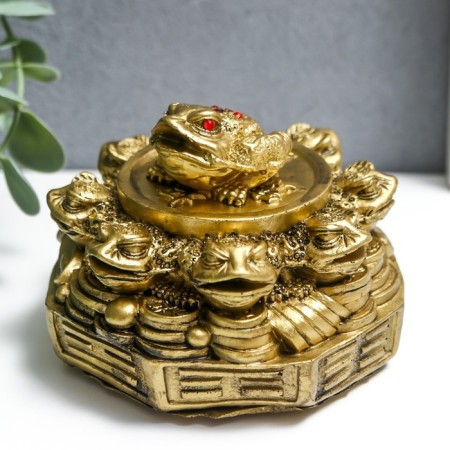 NECSK Polystone for bronze "Toads on the toads around" 7.5x9.2x9.2 cm-4