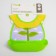 Bibslate for feeding "Flower" waterproof on the button, with a super-carman, the color is green