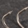 Double -double meat hook, 50cm, with a wooden handle