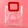 Gift package from PVC, red, 26.5 x 23 x 12 cm