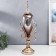 Interior metal souvenir, glass "Mosaic" gold 56.5x15x24 cm