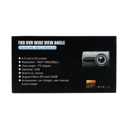DVR 2 cameras, HD 1080P, IPS 4.0 WDR, review 170 °-9