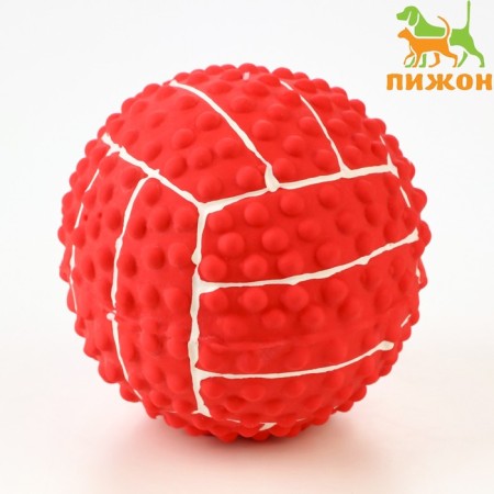 Bruttered toy for dogs from Latex "Volleyball", 7.5 cm, pink