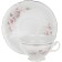 Cup 205 ml with a saucer 155 mm low bernadotte, decor "Pale roses, platinum layout"