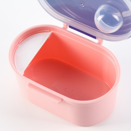Container for storage of baby food "Crown", 400 ml., Small, pink color-5