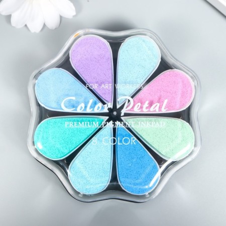 Stamping pillow "Light fog" set of 8 colors 4.2x11x11 cm