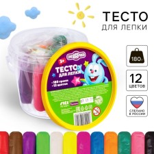 Modeling dough, 12 colors of 15 g, mixariki