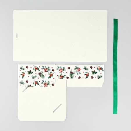 Folding New Year's Box "New Year's Wreath", 16.5 x 12.5 x 5 cm, New Year-7