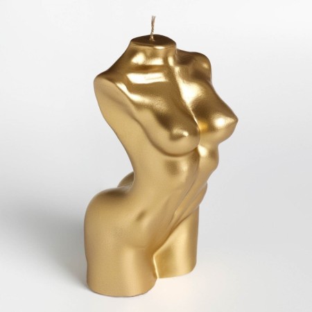 Figure candle Lacked "Women's silhouette", 10 cm, gold-2