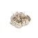 Tundra nails, decorative, 19x22 mm, chrome, 200 pcs