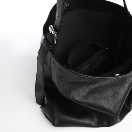 Bag-bag female, on a magnet, cosmetic bag, black color-4