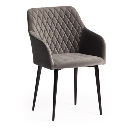 Bremo Mod chair. 708 fabric/metal, 58x55x83cm, gray 26/black