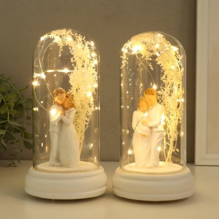 Souvenir Polystone Light "Love under the tree" MIX 10.5x10.5x19 cm