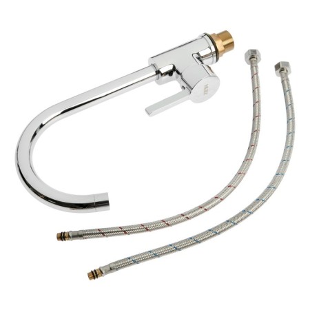 Kitchen mixer Zein Z7213, single -leaf, cartridge ceramics 40 mm, brass, chrome-7
