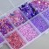 A set of beads, sequins, glass for creativity No. 2, col. violet