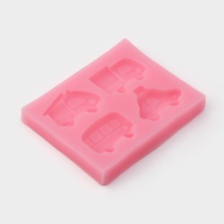 Mold Dolyana "Transport", silicone, 8 × 6.5 × 1.1 cm, pink color-1