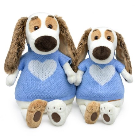 Soft toy "Bartolome", in a vest with a heart ", 27 cm-3