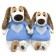 Soft toy "Bartolome", in a vest with a heart ", 27 cm