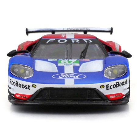Racing machine BBURAGO 2017 Ford GT, DIE-CAST, 1:32, red-blue color-1
