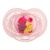 Nipple is an orthododetic dummy "cats" with a cap, +6 months, pink