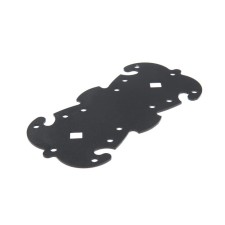 Figure mounting plate, tundra 205x96x2.1, Polymer packaging, black 1 pcs