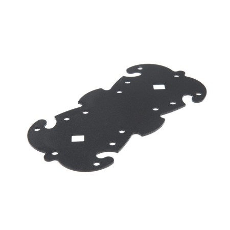 Figure mounting plate, tundra 205x96x2.1, Polymer packaging, black 1 pcs