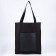 Shoper with pocket, black color, 40 x 35 cm