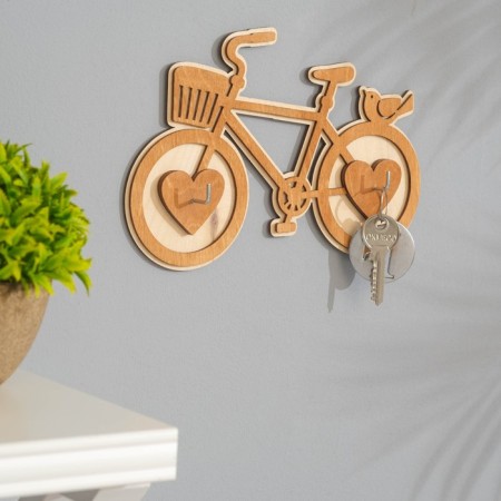 Key of "Bicycle", 21x14 cm, oak color