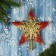 Tips "Star" pattern, 12x14 cm, red-gold