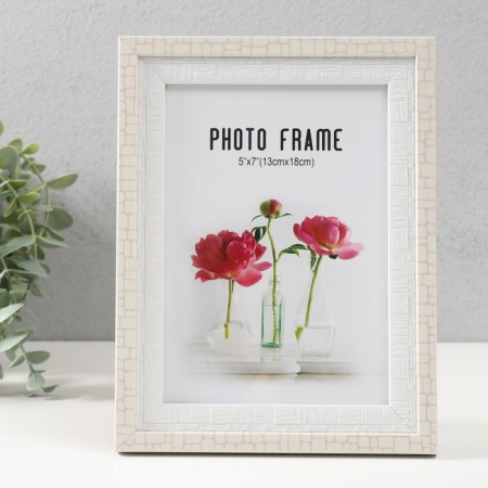 Photo frame plastic 13x18 cm "Double. White brick" 21.9x16.8x1.4 cm-1