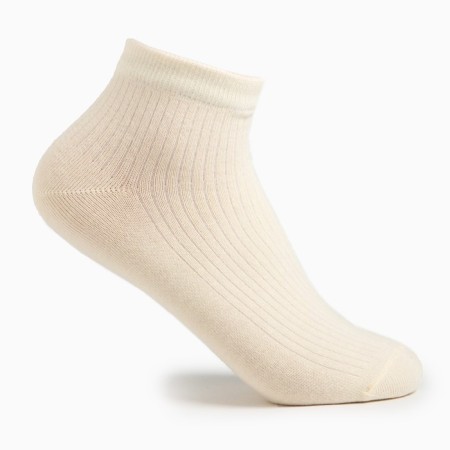 Women's socks shortened, milk color, size 23-25 ​​(37-40)