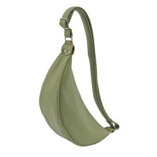 Female bag, artificial leather, green 40x15x12 cm